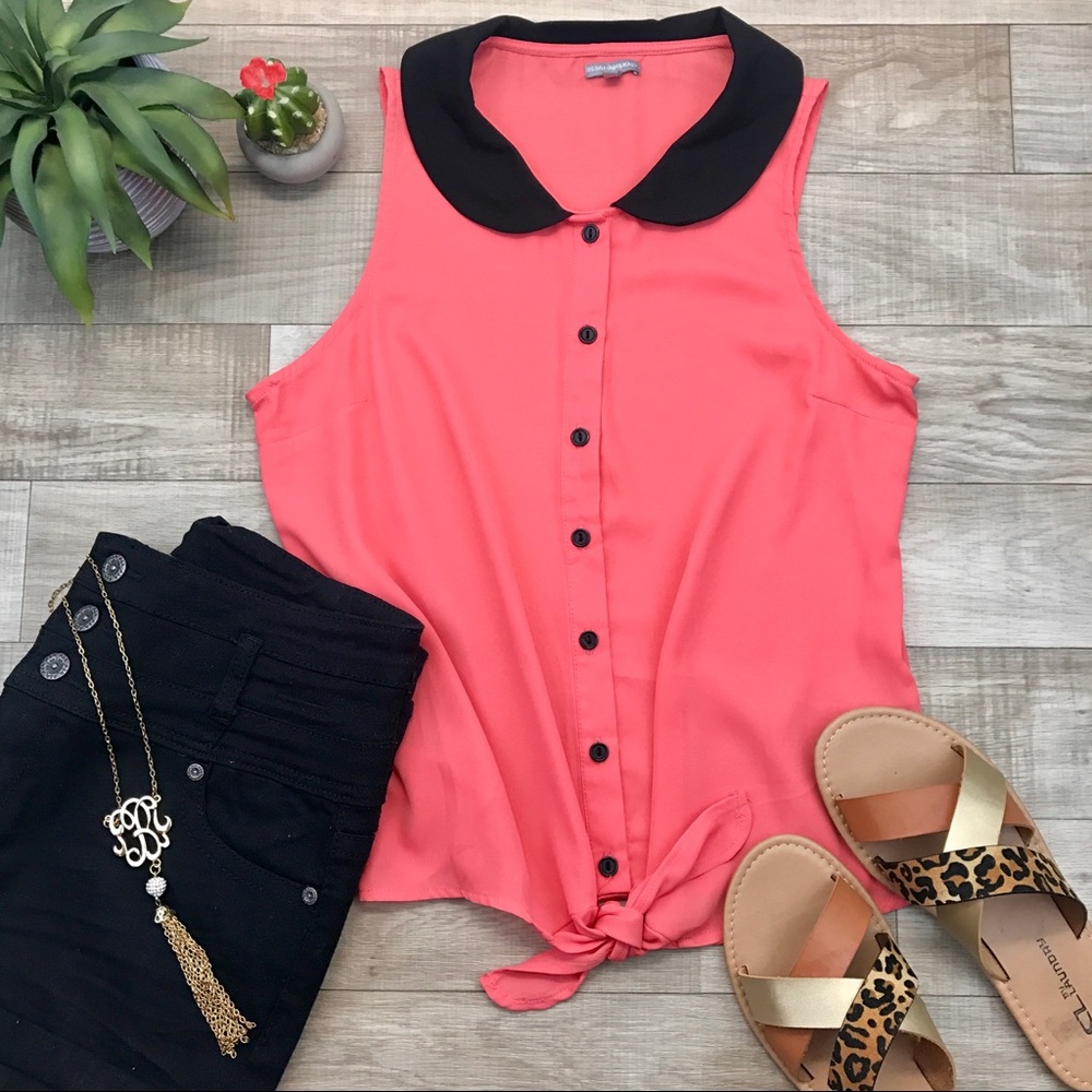 Charlotte Russe coral tank size S